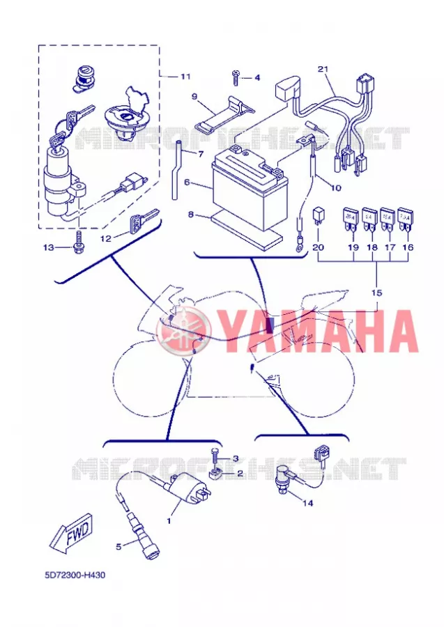 PARTIE ELECTRIQUE 1 Yamaha MOTO 125 2013 R125  YZF-R125