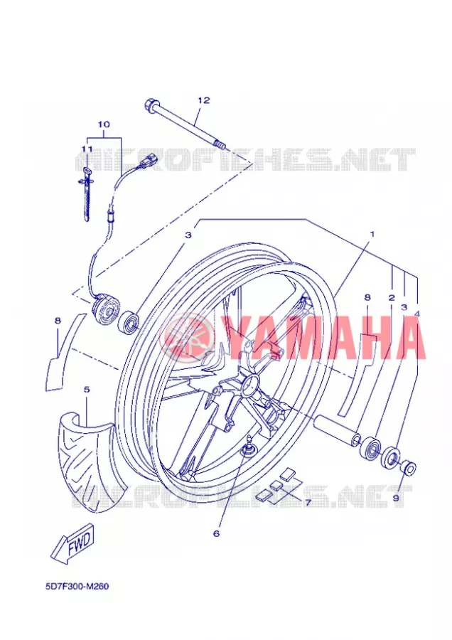 ROUE AVANT Yamaha MOTO 125 2013 R125  YZF-R125