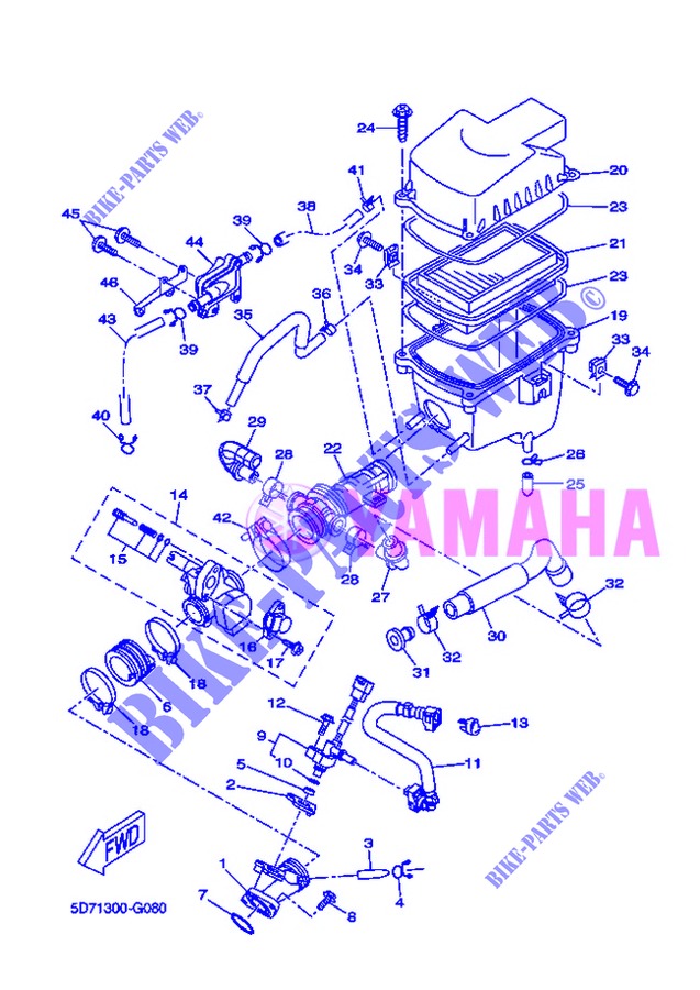 ADMISSION pour Yamaha YZF-R125 de 2013