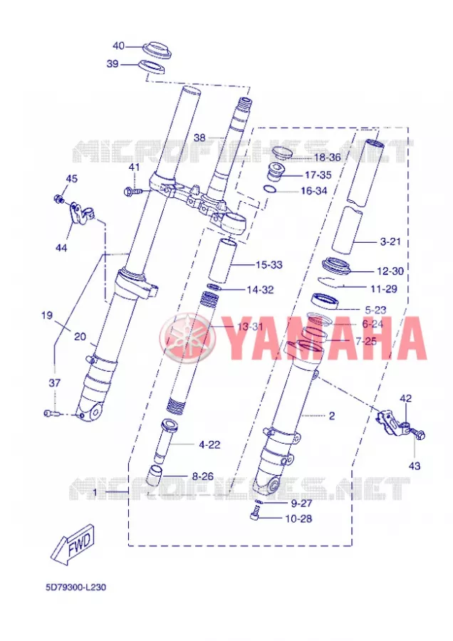 FOURCHE Yamaha MOTO 125 2013 R125  YZF-R125