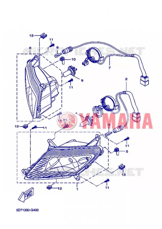 PHARE  Yamaha MOTO 125 2013 R125  YZF-R125