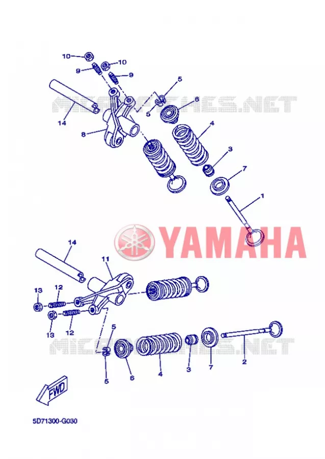 SOUPAPE Yamaha MOTO 125 2013 R125  YZF-R125