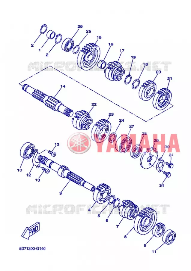 TRANSMISSION Yamaha MOTO 125 2013 R125  YZF-R125