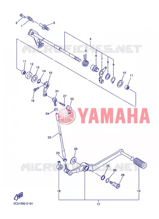 AXE DE SELECTEUR / PEDALE Yamaha MOTO 600 2013 R6  YZF-R6