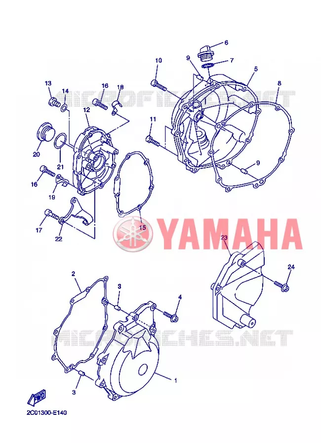 CARTER - MOTEUR 1 Yamaha MOTO 600 2013 R6  YZF-R6