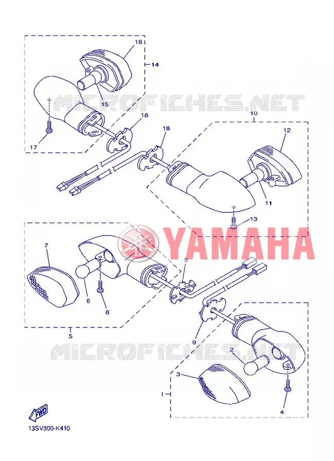 CLIGNOTANT Yamaha MOTO 600 2013 R6  YZF-R6