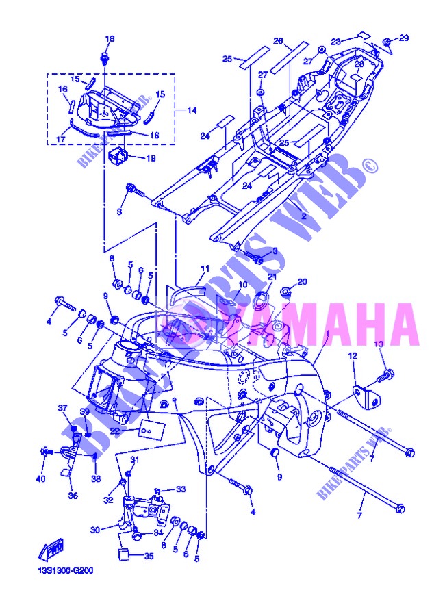 CADRE pour Yamaha YZF-R6 de 2013