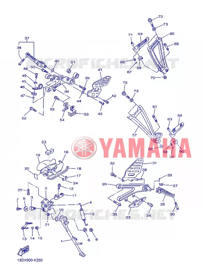 SUPPORT / REPOSE PIEDS Yamaha MOTO 600 2013 R6  YZF-R6