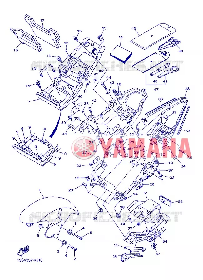 GARDE BOUE Yamaha MOTO 600 2013 R6  YZF-R6