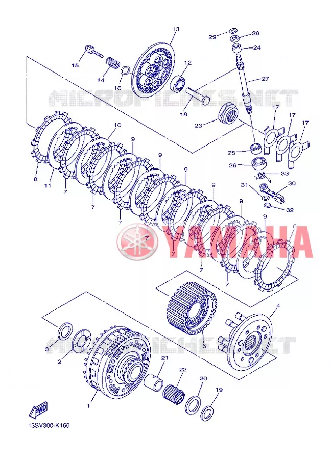EMBRAYAGE DE DEMARREUR Yamaha MOTO 600 2013 R6  YZF-R6