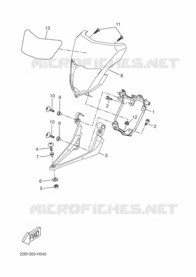 CARENAGES 1  Yamaha MOTO 125 2011 WR-R  WR125R