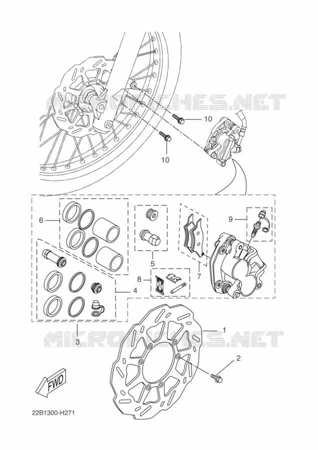 ETRIER DE FREIN AVANT Yamaha MOTO 125 2011 WR-R  WR125R