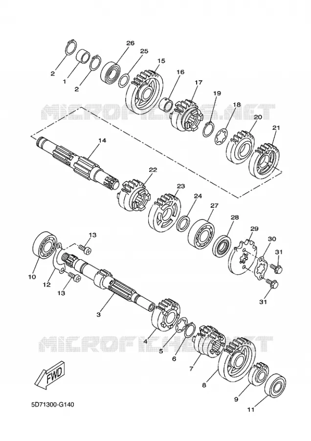TRANSMISSION Yamaha MOTO 125 2011 WR-R  WR125R