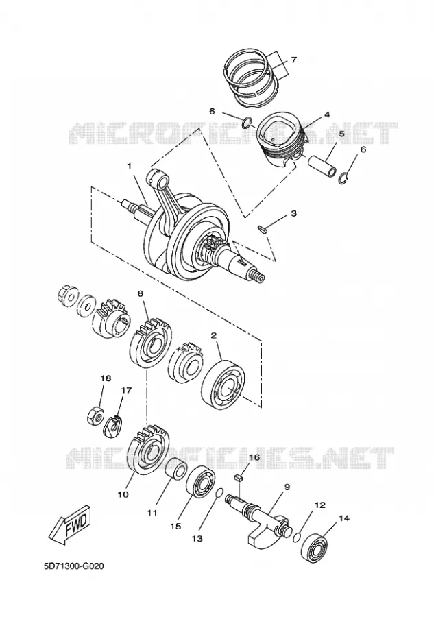 VILEBREQUIN / PISTON Yamaha MOTO 125 2011 WR-R  WR125R