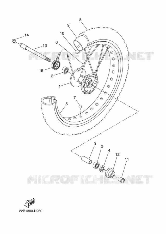 ROUE AVANT Yamaha MOTO 125 2011 WR-R  WR125R