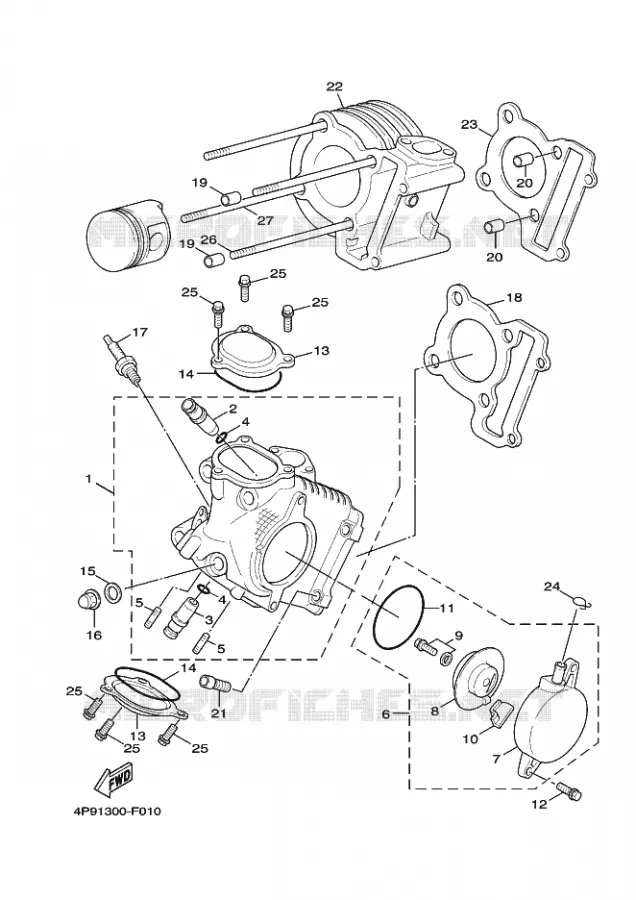 CULASSE Yamaha SCOOTER 125 2011 CYGNUS  XC125