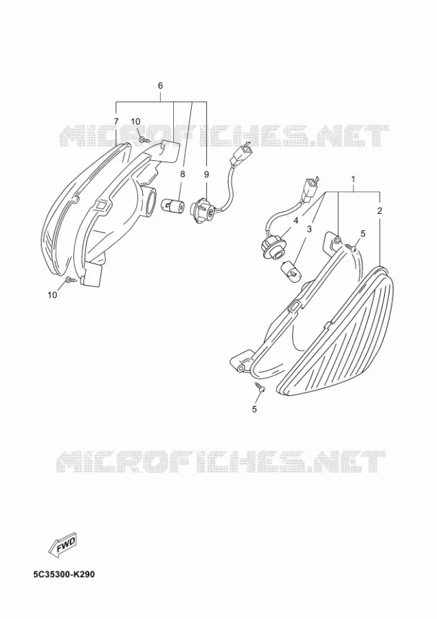 CLIGNOTANT Yamaha SCOOTER 50 2011 NEOS 4T  YN50FNEO'S