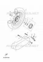 ROUE ARRIERE pour Yamaha YN50 de 2012