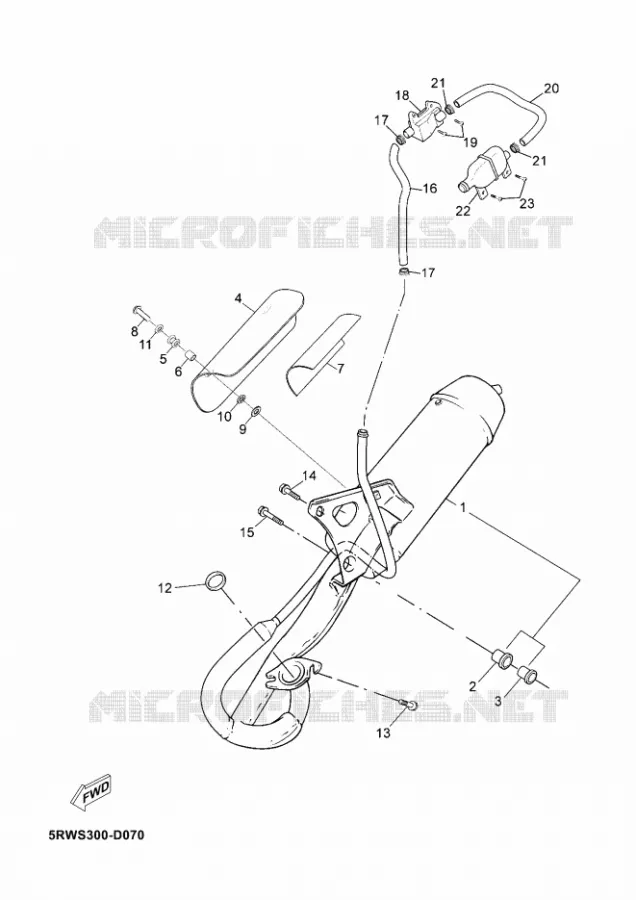 ECHAPPEMENT Yamaha SCOOTER 50 2012 JOG R  CS50JOG R