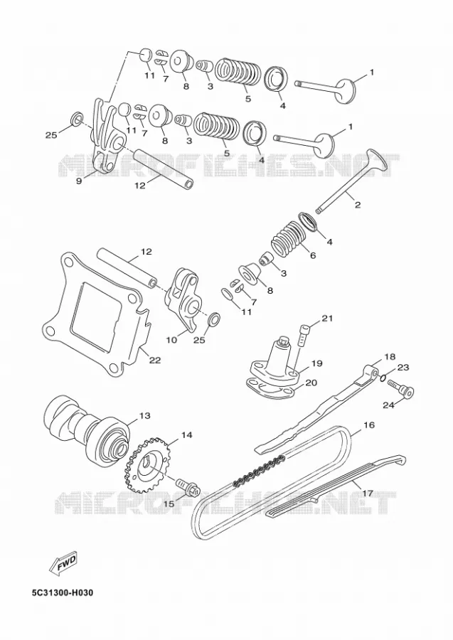 SOUPAPE Yamaha SCOOTER 50 2012 NEOS 4T UBS  YN50FUNEO'S 4+