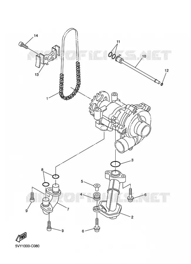 POMPE A HUILE Yamaha MOTO 800 2013 FAZER ABS  FZ8-SA