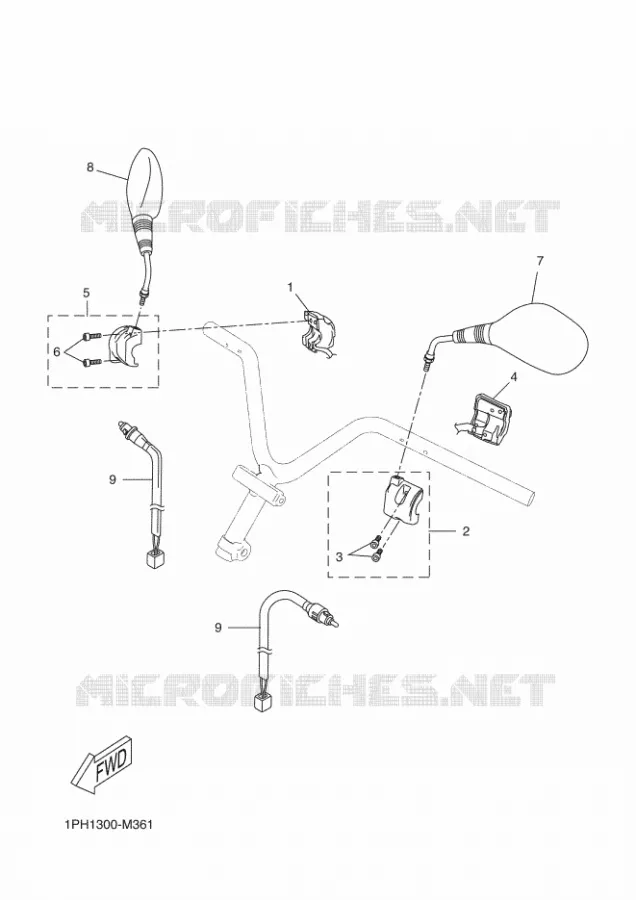 COMMODO / LEVIER Yamaha SCOOTER 50 2014 AEROX  NS50AEROX