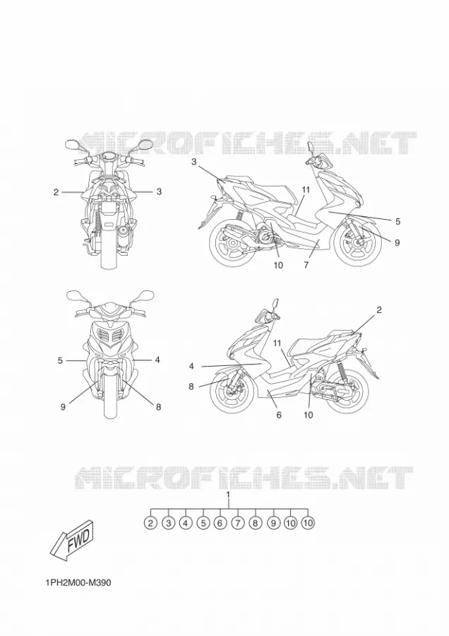 EMBLEME Yamaha SCOOTER 50 2014 NITRO  NS50NITRO