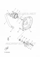 POMPE A EAU / DURITES pour Yamaha AEROX 50 NAKED  de 2014