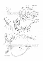 GUIDON ET CABLES pour Yamaha YP400RA de 2014