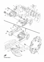 ETRIER DE FREIN ARRIERE pour Yamaha YZ125 de 2014