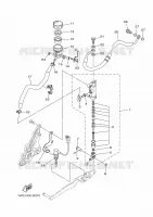 MAITRE CYLINDRE DE FREIN ARRIERE pour Yamaha MT07 de 2014