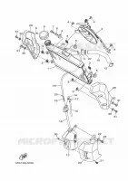 RADIATEUR / DURITES pour Yamaha MT07A de 2014
