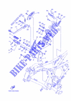 SUPPORT / REPOSE PIEDS 2 pour Yamaha MT07A de 2014