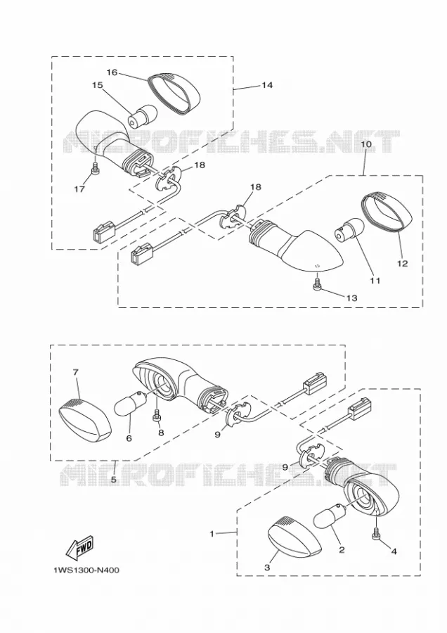 CLIGNOTANT Yamaha MOTO 700 2014 MT07 ABS  MT07A