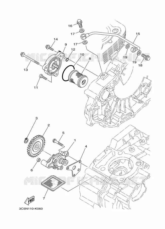 POMPE A HUILE Yamaha MOTO 250 2014 XT  XT250XT250E
