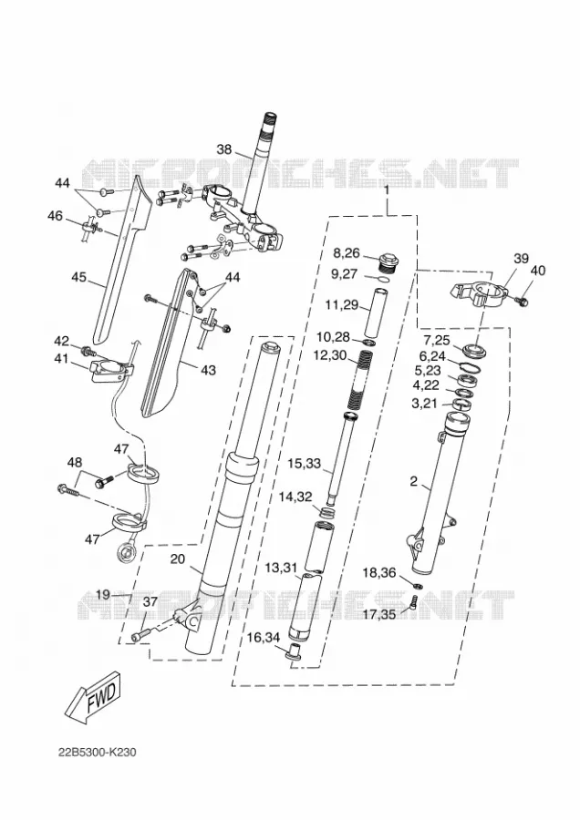 FOURCHE 2 Yamaha MOTO 125 2014 WR-R  WR125R