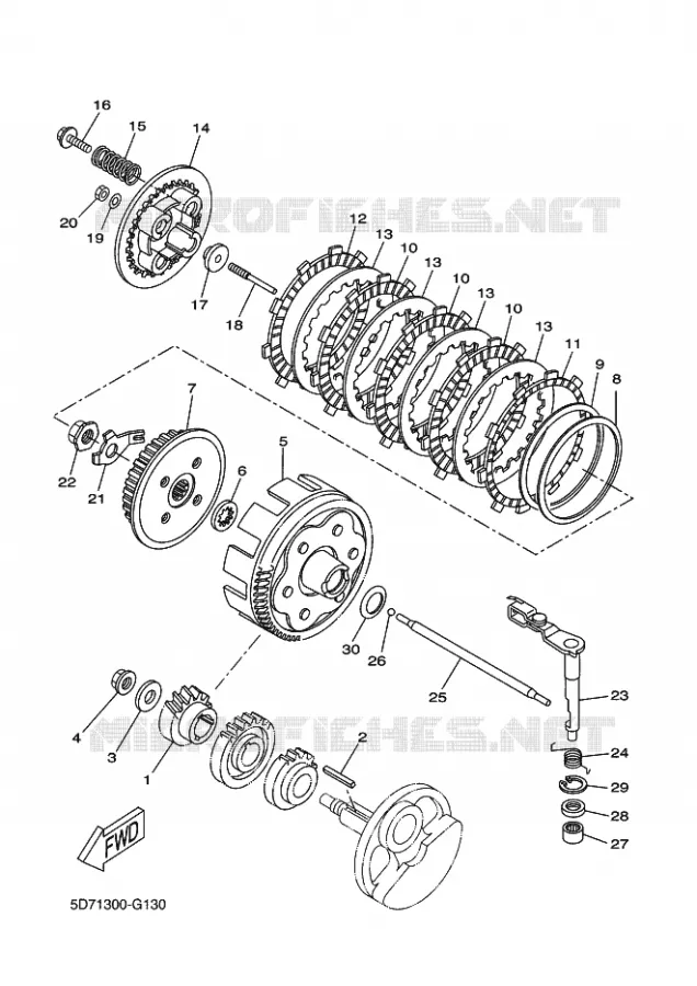 EMBRAYAGE DE DEMARREUR Yamaha MOTO 125 2014 WR-R  WR125R