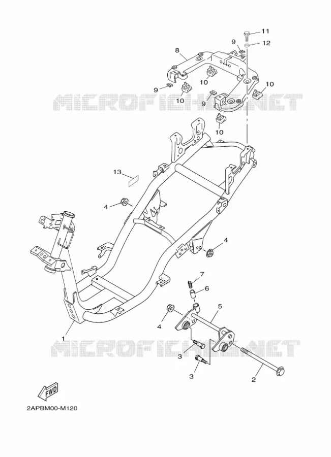 CADRE Yamaha SCOOTER 50 2014 NEOS  YN50