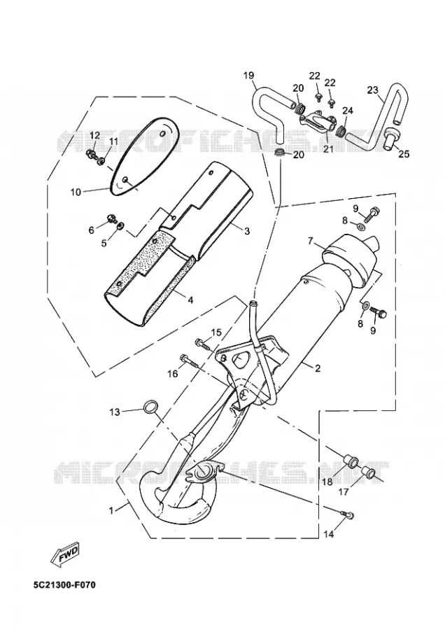 ECHAPPEMENT Yamaha SCOOTER 50 2014 NEOS  YN50