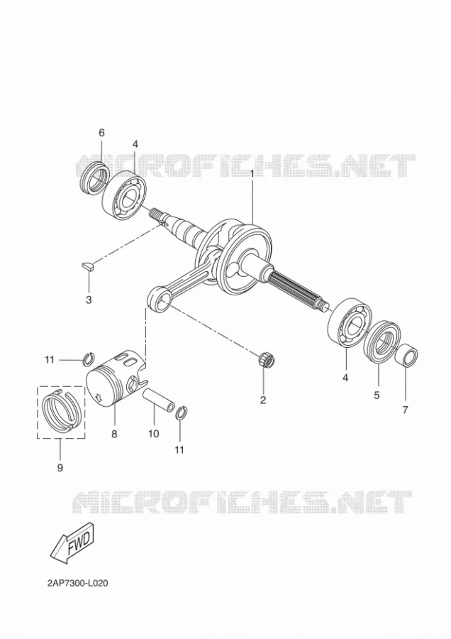 VILEBREQUIN / PISTON Yamaha SCOOTER 50 2014 NEOS  YN50
