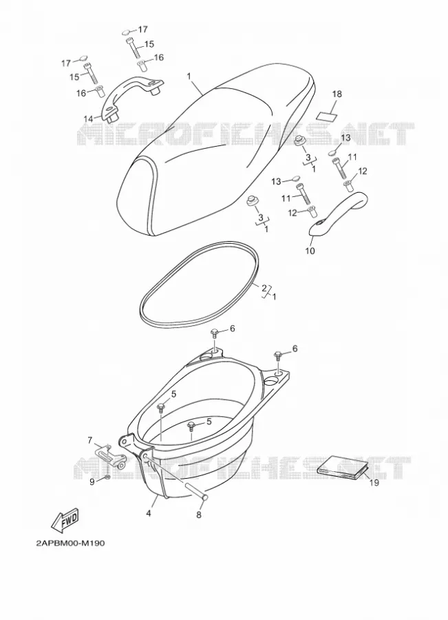SELLE Yamaha SCOOTER 50 2014 OVETTO  YN50