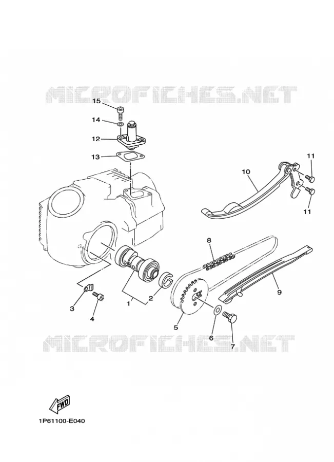 ARBRE A CAMES / CHAINE DE DISTRIBUTION Yamaha MOTO 50 2014 TTR  TT-R50E