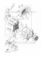RADIATEUR / DURITES pour Yamaha MW125 de 2014