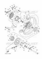 ROUE ARRIERE pour Yamaha YB125 de 2014