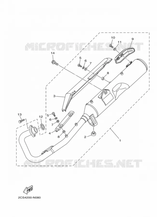 ECHAPPEMENT Yamaha MOTO 125 2014 YB  YB125