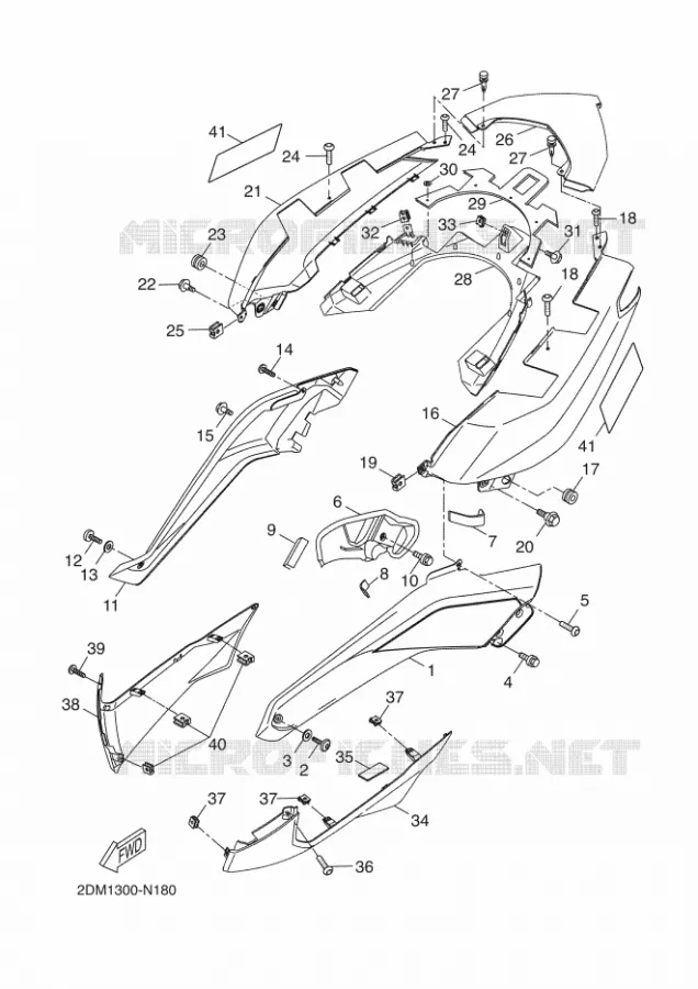 COUVERCLE LATERAL Yamaha SCOOTER 125 2014 XMAX ABS  YP125RA