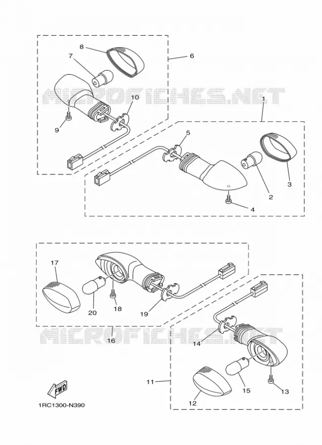 CLIGNOTANT Yamaha MOTO 850 2014 MT09 ABS  MT09A
