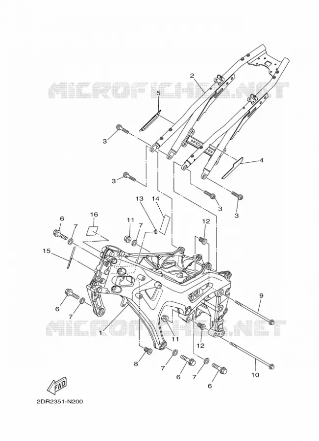 CADRE Yamaha MOTO 850 2014 MT09 ABS  MT09A