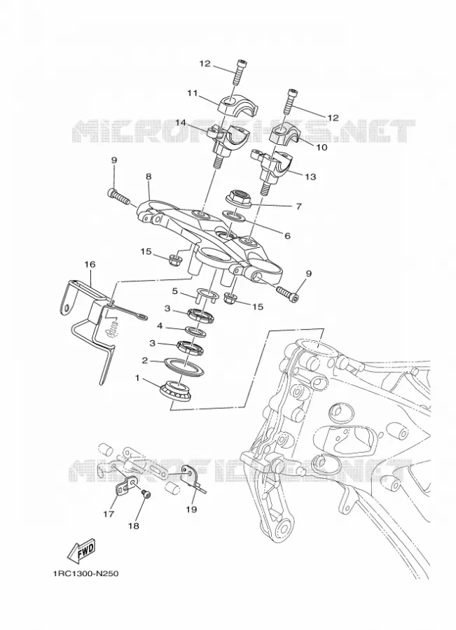 DIRECTION Yamaha MOTO 850 2014 MT09 ABS  MT09A