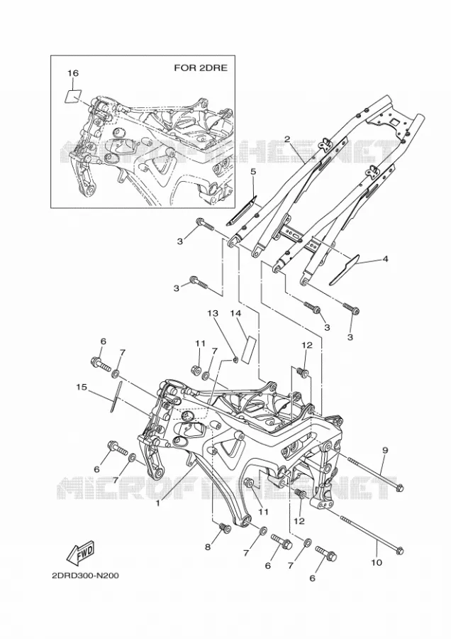 CADRE Yamaha MOTO 850 2014 MT09 ABS  MT09A